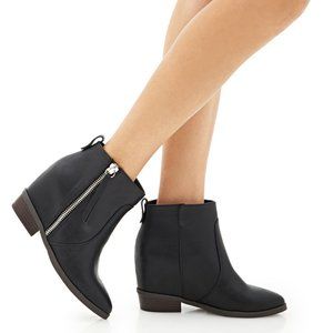 Forever 21 Black Wedge ankle boots